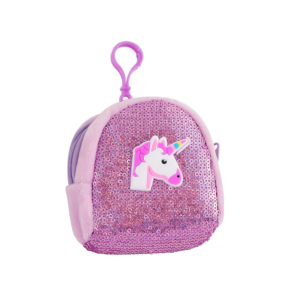 Wholesale New Sequin Unicorn Coin Purse Children' s Portable Coin Headset Storage Bag